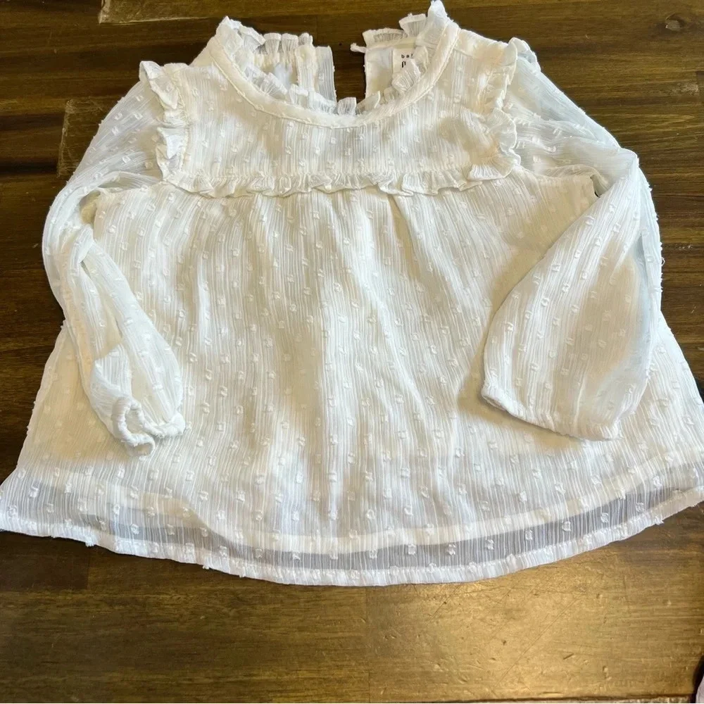 Gap Boho Set Bundle Top Ruffle Dot Sheer Legging Jeans Purple Pull on 12-18 M